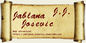 Jablana Jošević vizit kartica